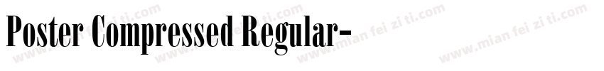 Poster Compressed Regular字体转换